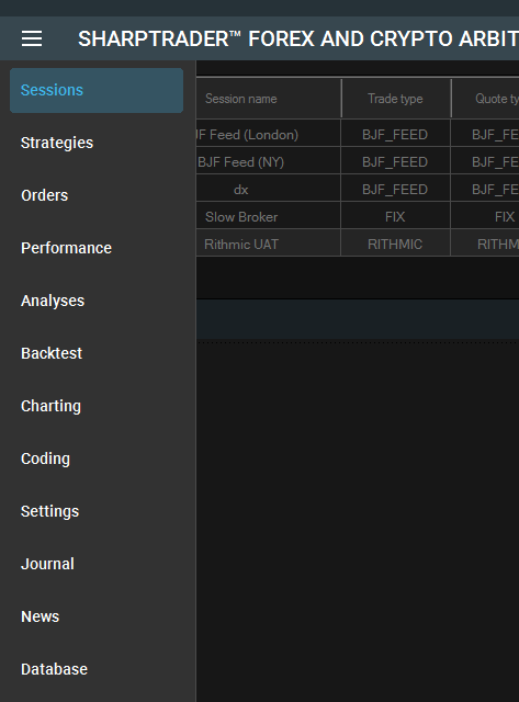 SharpTradee 分析菜单